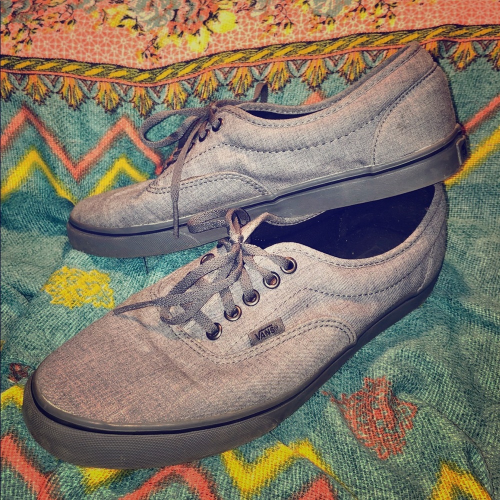 Grey Vans TB4R Fashion Skate Shoes Size 10